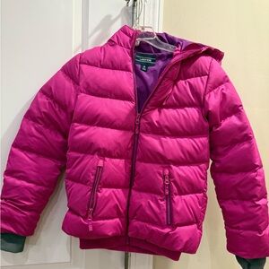 Lands' End Fuchsia Puffer Jacket